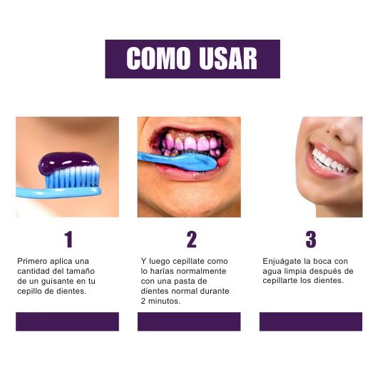Crema Dental Blanqueadora Morada