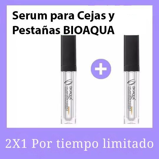 BIOAQUA Serum para crecimiento de cejas y pestañas 2X1