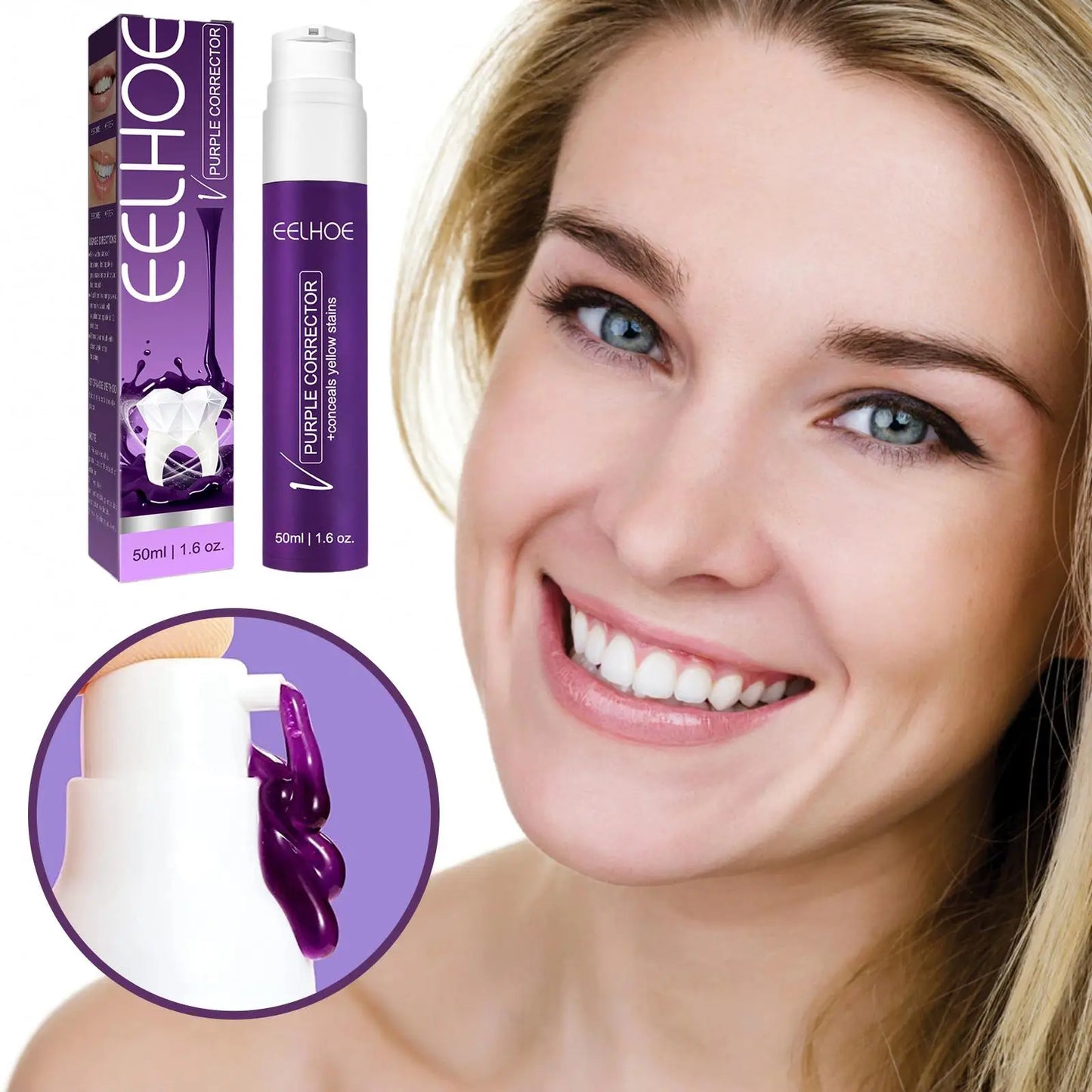 Crema Dental Blanqueadora Morada